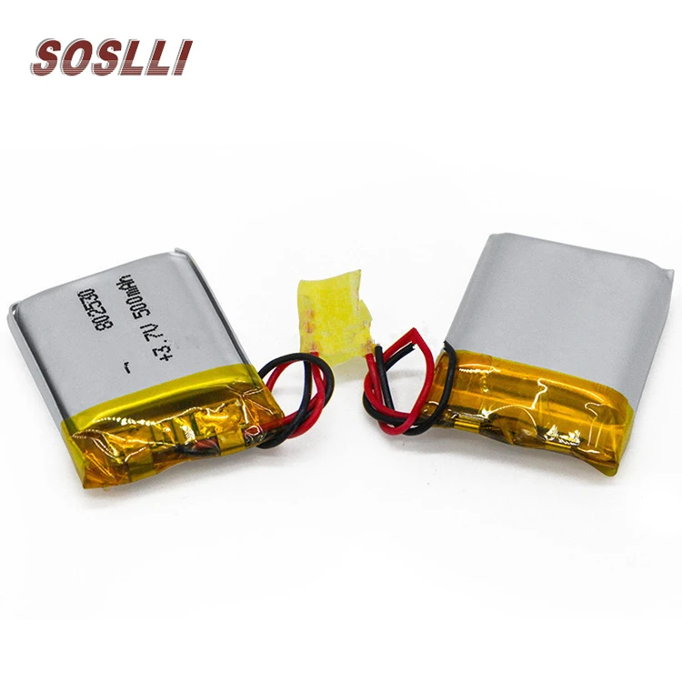 SOSLLI 3.7V 500mAh lipo battery for wearable devices