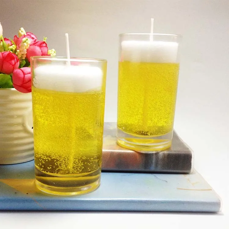 2 Oz. Shoot Clear Jar Yellow Jelly Wax Smokeless Beer Gel Candle Buy