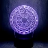 Magical Girl Magic array 3D Lamp USB Multicolor Night Light LED RGB Lighting Bulb Luminaria Kid toy night lamp for children room