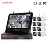 LOOSAFE ONVIF 960P HD 8ch security camera outdoor wireless camera ip wifi nvr kit with 10 inch screen