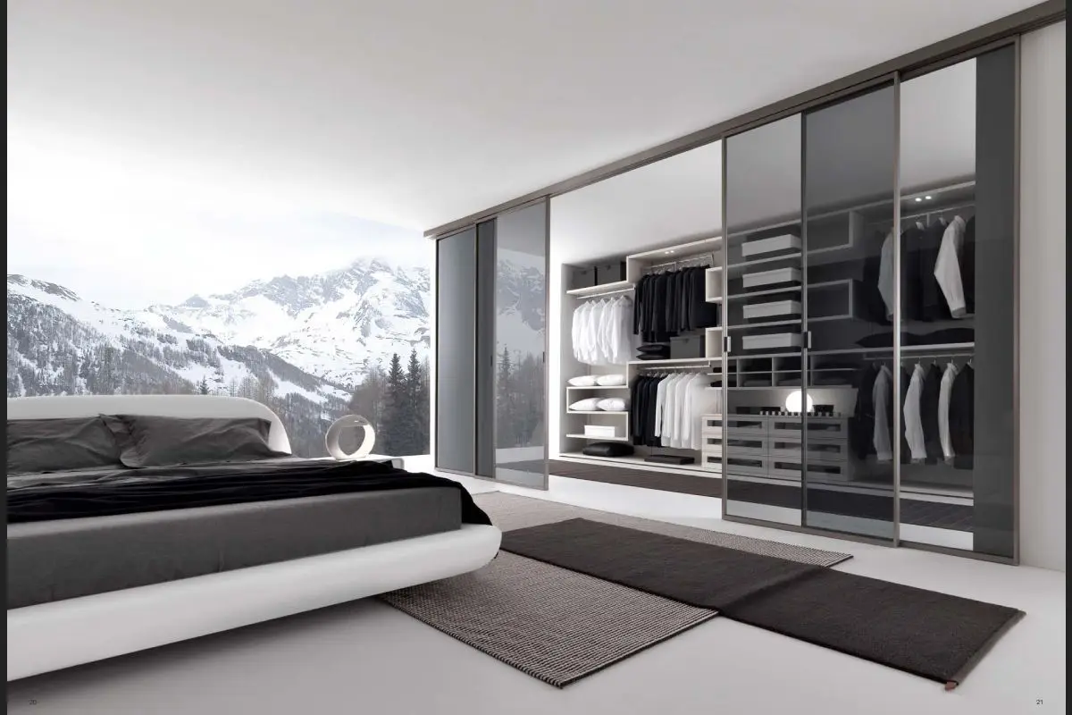 Modern Bedroom Design Aluminum Glass Door Wardrobecustom Walk In