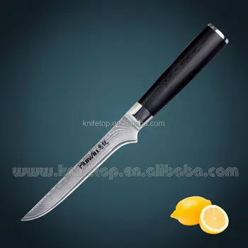 6 Anese Vg10 Damascus Boning Kitchen Knife With Dark Green 6anese Vg10 Damascus Boning Kitchen Knife With Dark Green Micarta Handle