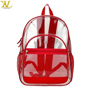 Factory Custom Kids Clear Transpa Backpacks Fashion Pvc School Book Bag Backpack