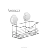 Wall mounted bathroom household suction plastic stainless steel storage rack