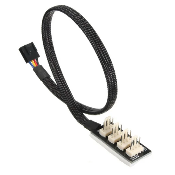 Host Case CPU Fan Power Supply Connector 4Pin Computer Mainframe Fan Hub Cable Line 4 Way PWM Multi Splitter Cable Lead Adapter