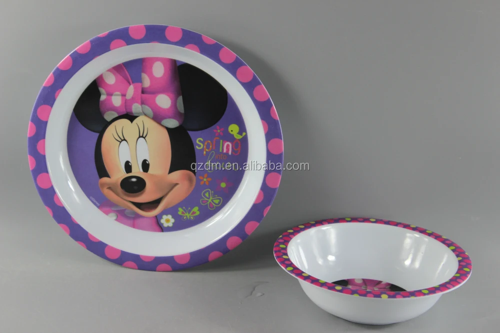 Hot Design Melamine Dinner Plates And Bowls For Kids