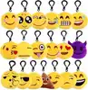 Emoji Stuffed Soft Plush Cushion Cute Face Novelty Keychain Emoticon Key Gift Keyring SG641