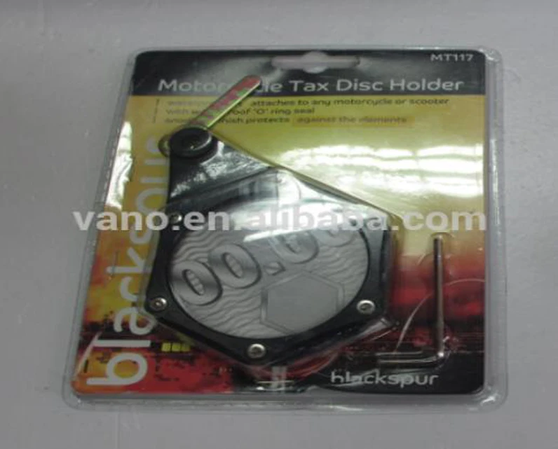 Colorful Motorcycle Frame Tax License Disc Holder Plate