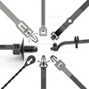 Releasable Arrowhead Push Rivet Mount Automotive Cable Ties,Domed Fir Tree Mounting, HDMI Cable Lock Beaded Ties
