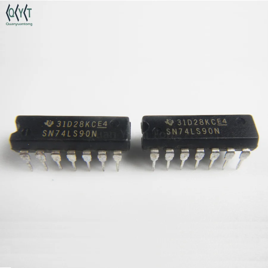 Lot De 10 Circuits Intégrés HD74LS90P DIP14 - Compatibles SN74LS90N, 74LS90 - Pour Projets électroniques