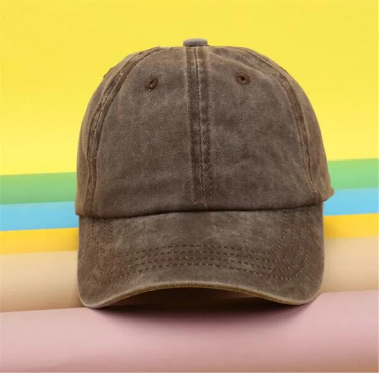 Curving cotton cheap washed wornout personalized baseball hats vintage