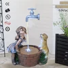2017 New polyresin fountain angel with cheapest price