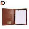 Brown PU leather a4 size report cover file, confer file folder handmade