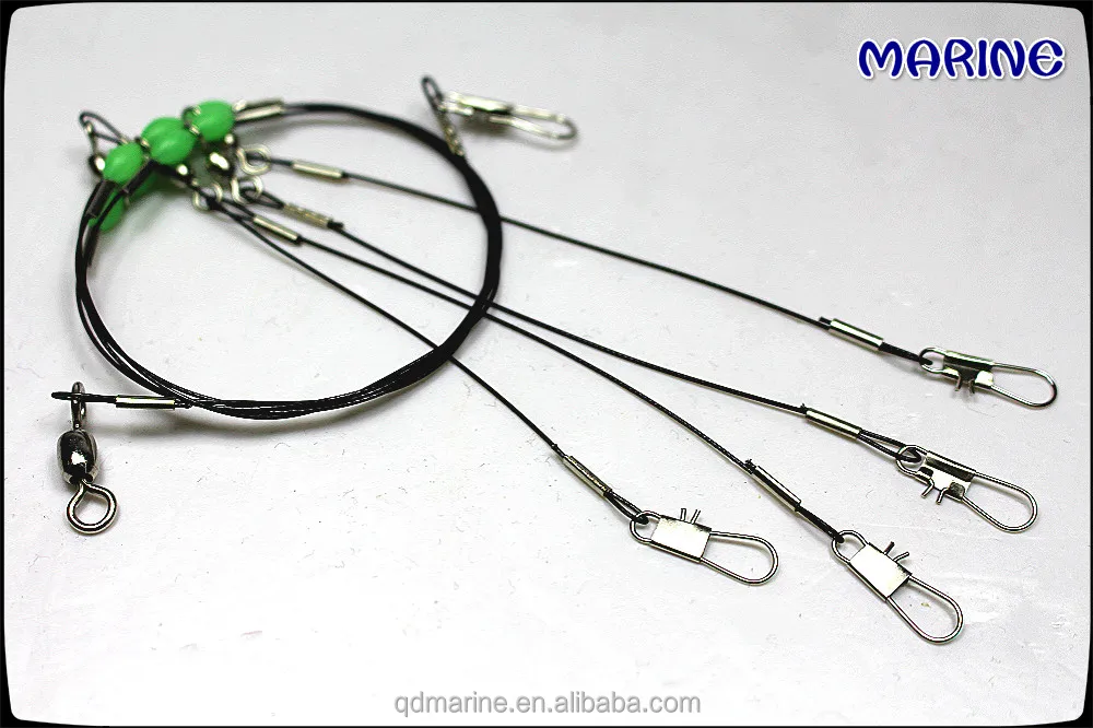 Stainless Steel Fishing Wire Leader Rig With 4 Trace - Buy Sea Fishing ...