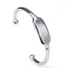 good quality of polishing stainless steel cuff bracelet engravable logo blank bracelet