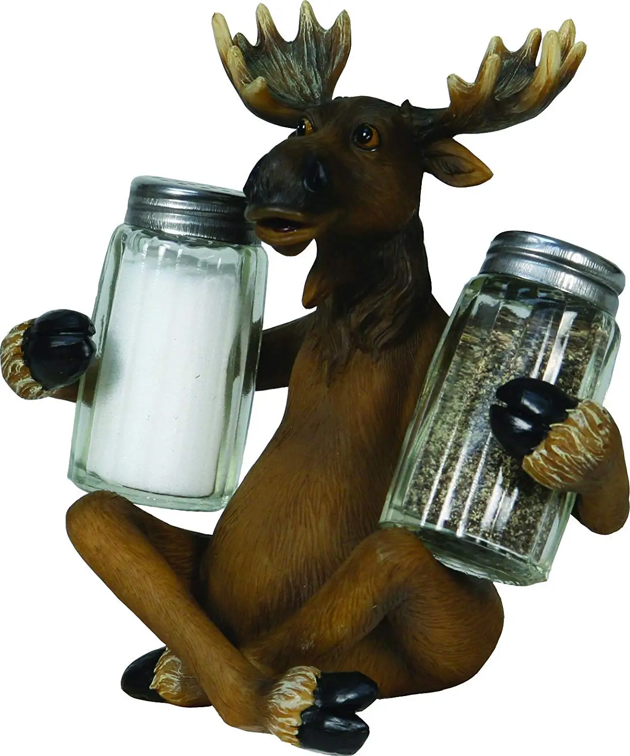 River's Edge Hand Painted Poly Resin Salt and Pepper Shaker Set