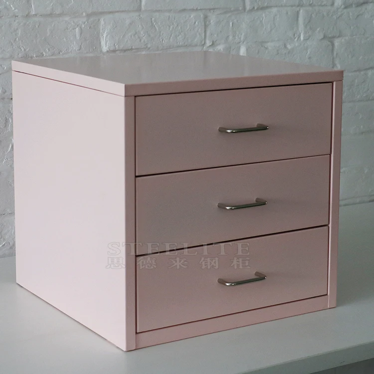 4 Drawer Steel Desktop 4 Tier Small Drawers Office Storage Cabinet