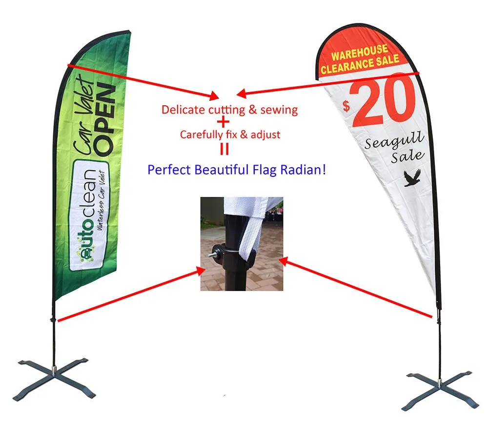 340cm feather flags