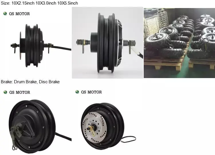 10inch 4000W 205 55H V3 Brushless DC Electric Scooter Hub Motor