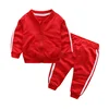 autumn fashion baby girl clothes cotton long sleeve solid zipper jacket+pants 2pcs bebes tracksuit baby boy clothing set