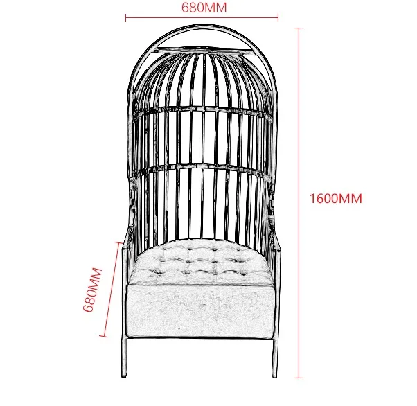 Neiman Marcus Indoor Outdoor Iron Birdcage Chair Patio Garden Horchow
