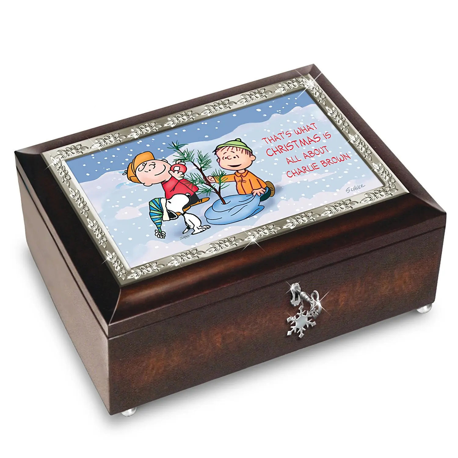 Get Quotations · A Charlie Brown Christmas 50th Anniversary Music Box Features PEANUTS Art on Lid by The Bradford