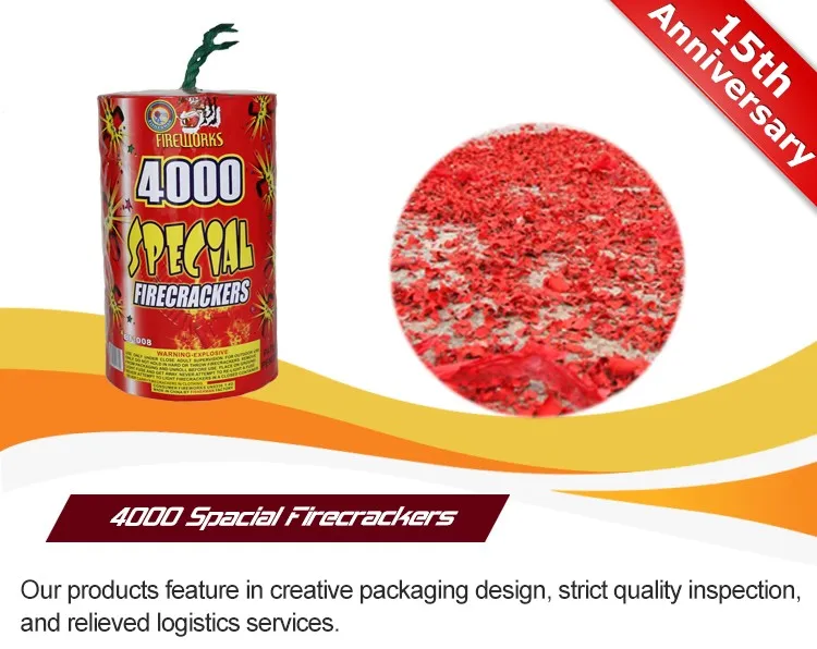 Liuyang factory high quality chinese 4000 thunder bomb firecrackers fireworks