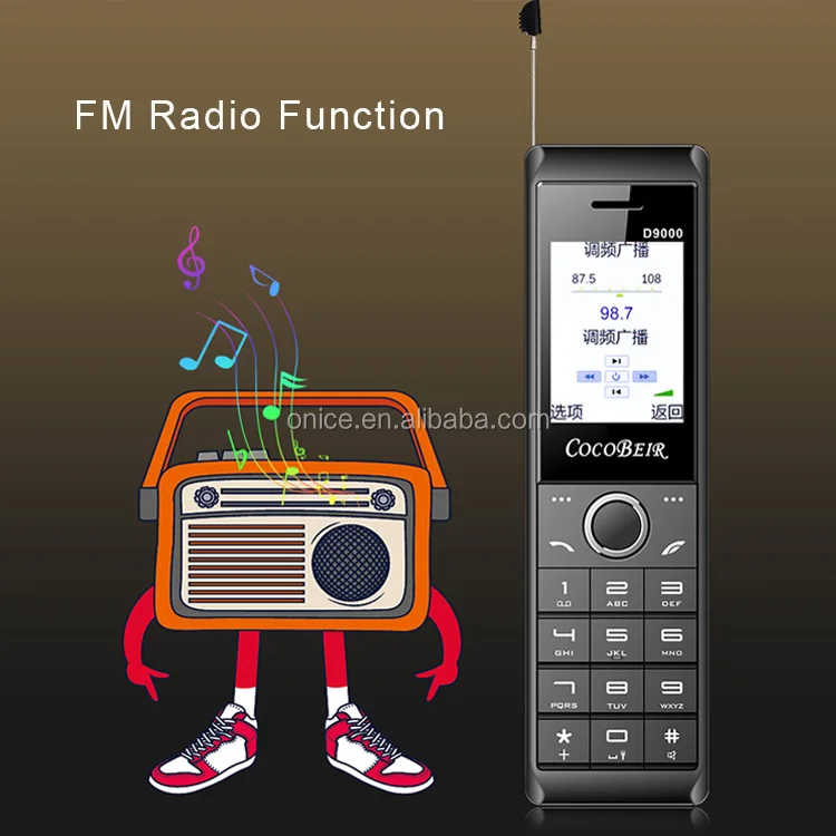 Cocobeir Gsm Big Battery Phone D9000 Dual Sim 2.4 Big Sound And Speaker