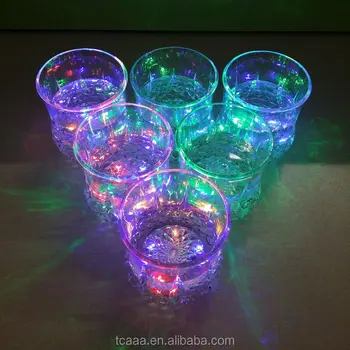 led glass cup