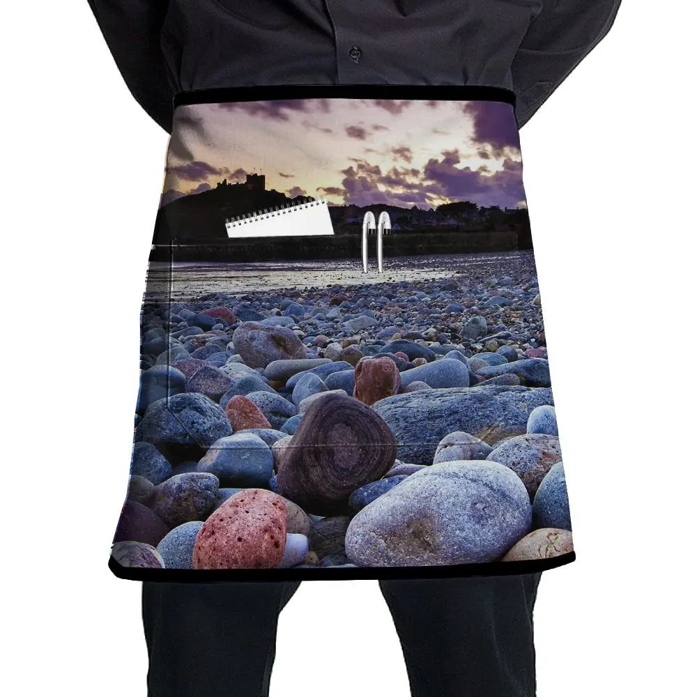 SG ULTIMATE INNO Stones Wallpaper Waist Aprons With 2 Pockets For Waitress, Waiter, Chef, Baker, Servers, Waist Tie Half Waist Apron For Men & Women