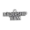 Free Shipping Fashion Vintage Antique Silver Plated DIY Metal Jewelry Accessories Message Leadership Team Metalm For Bracelets