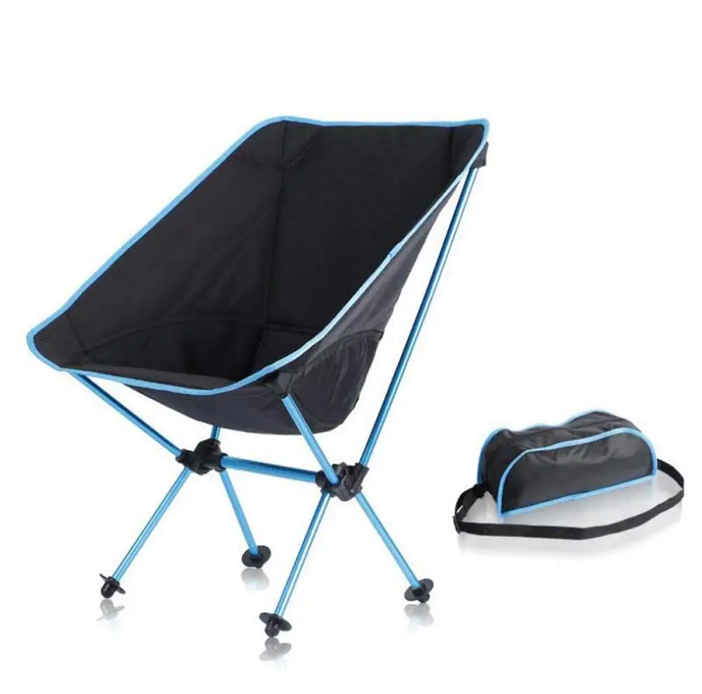 Onfly Outdoor Folding Fishing Chair Ultra Light Portable Moon Chair Leisure Sketch Chair Aviation Aluminum Backrest Camping Chair With Carry Bag,Compact Ultralight Folding Backpacking Chairs