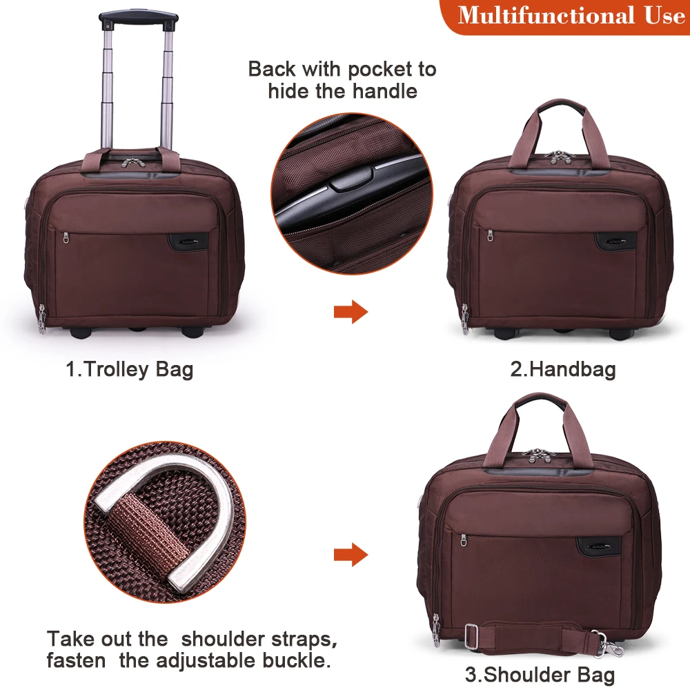 trolley bag with shoulder strap