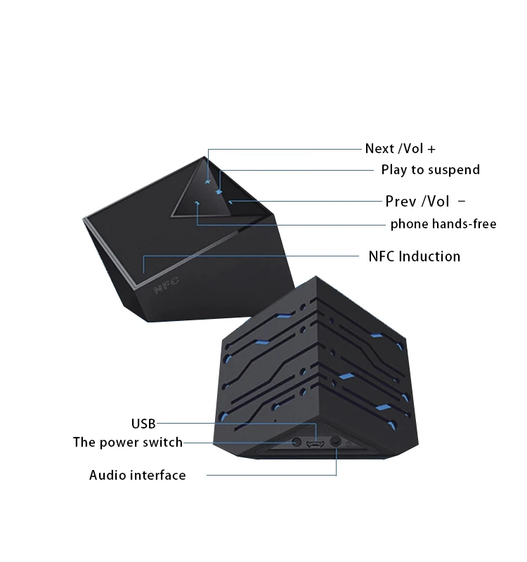patented new products 2018 3D sound wireless bt 4.1 800mAh speaker portable - ANKUX.COM