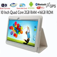 10 ” Original 3G Phone Call Android Quad Core Tablet pc Android 4.4 2GB 16GB WiFi FM GPS Bluetooth 2G+16G NiceTablets pc