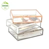 Gemstone display and presentation box, Crystal Mountain Treasure Box, Geometric Geode gem box glass storage gem box display