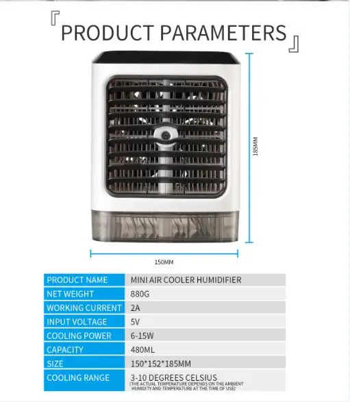 USB Artic Air Cooler OEM Portable Personal Space Air Cooler & Humidifier New Design Arctic Air cooler