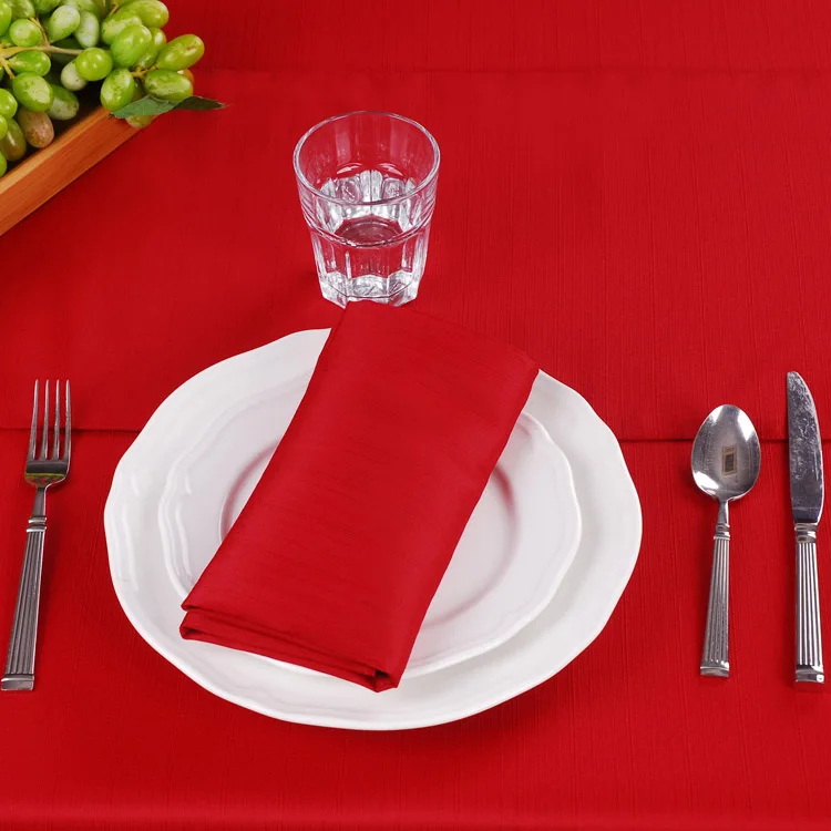 Cheaper Blue 100 Polyester Cotton Dinner Napkin Cloth Table Napkin