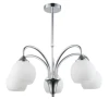 modern silver iron chain chandelier ,Top selling modern white uplight glass chandelier (G-605-5p & G-605-3p)