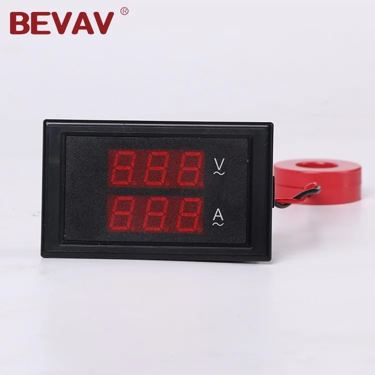 Dl85 Dual Led Digital Ac100300v Voltage Amps Meter Digital Ac Voltmeter Ammeter 0100a Ac