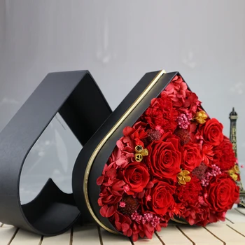 Wholesale Preserved Roses Carnation Flower In Heart-shaped ...