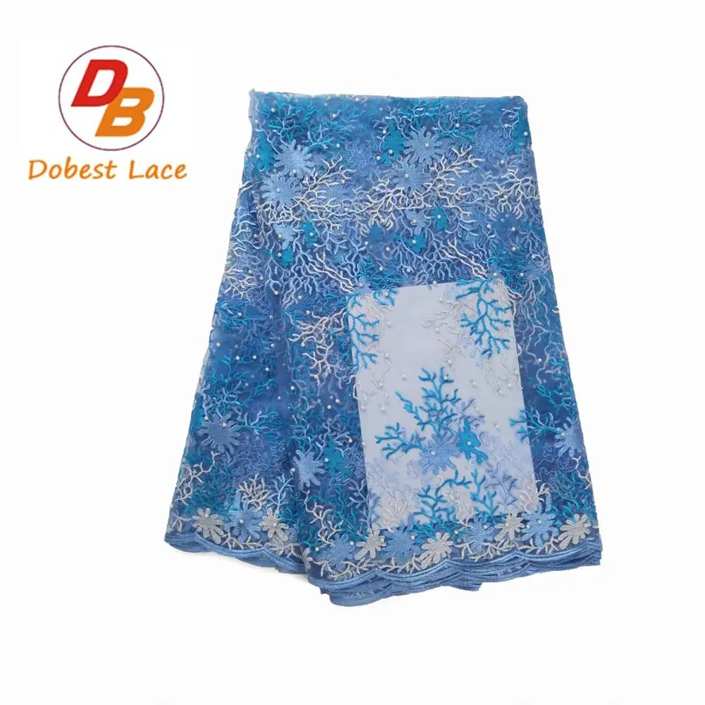 sky blue lace fabric