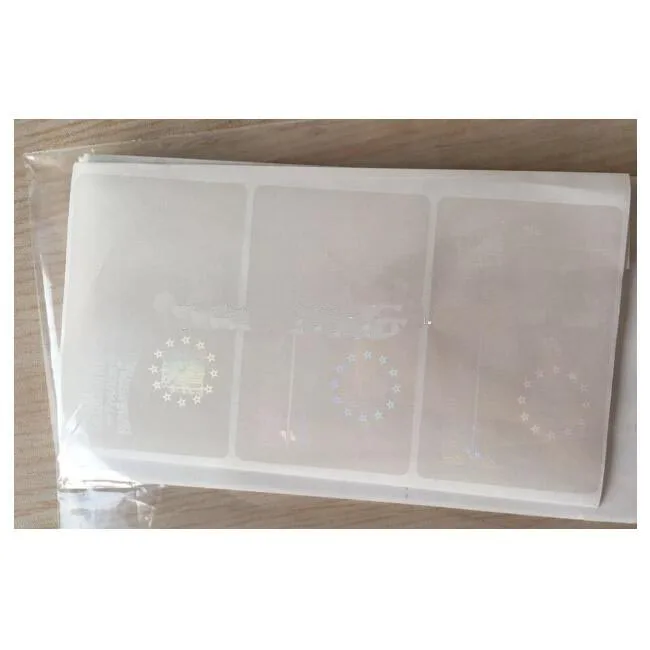 Custom Sticker Usage, and PET Material Transparent Hologram for ID Cards