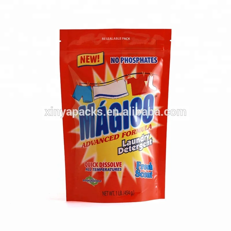 Wholesale Custom Laundry Washing Detergent Powder Plastic Packaging