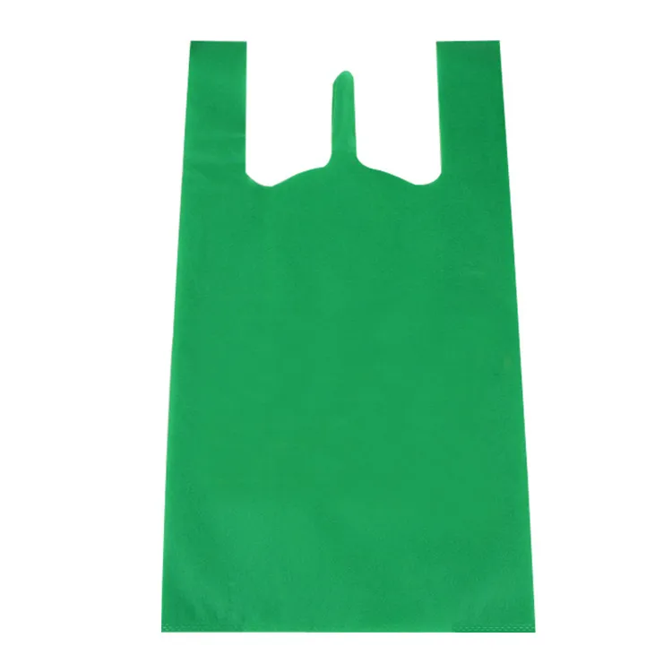 Wholesale Green Color Bags Customized Logo Non Woven Recycled Vest ...