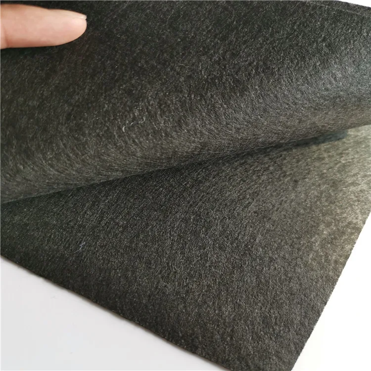 Dust prevention/waterproof polyester raw material black needle punched felt PET nonwoven interlining&lining fabric roll for mattress&sofa