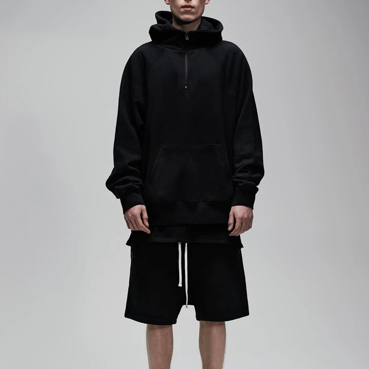 longline zip hoodie