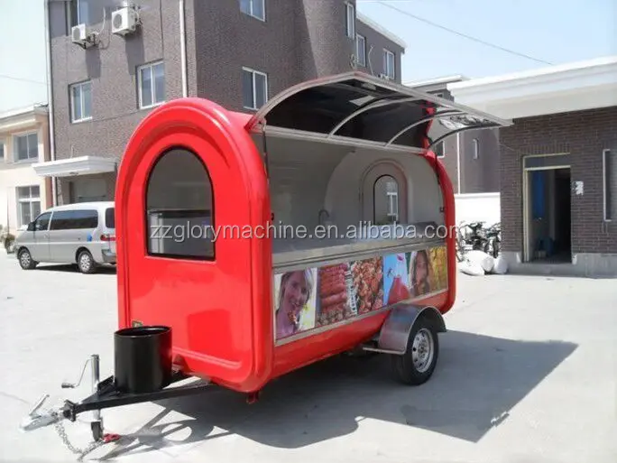 High Quality Mobile Beverage Cart,Fried Ice Cream Roll Machine Trailer