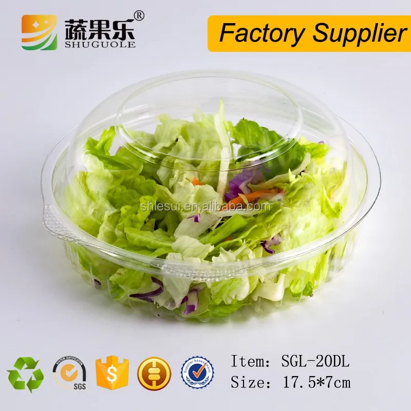 Disposable Transparent Clamshell Plastic Fruit Salad Packaging