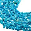 Wholesale Blue Howlite Turquoise Tumbled Chip Stone Irregular Shaped Drilled Gravel Loose Beads Strand for Jewelry Making 33"